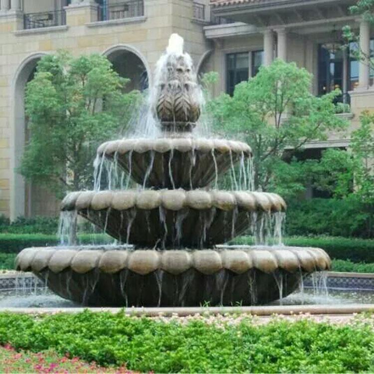 大剛雕塑 定制石噴泉與歐式動物石獅噴泉的藝術(shù)之美