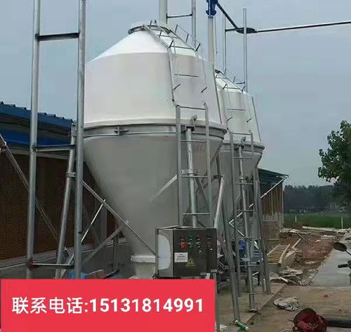 玻璃鋼料塔 養殖用玻璃鋼飼料料塔 飼料倉配套圖片